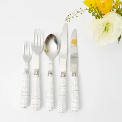 Clearance Mrs. Alice White Rattan Cutlery (5 Piece)