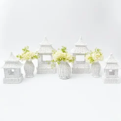 Clearance Mrs. Alice White Rattan Decoration Set