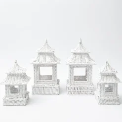 Clearance Mrs. Alice White Rattan Decoration Set