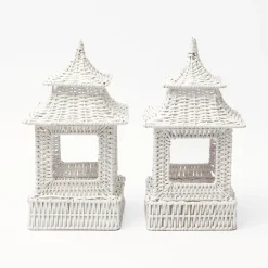 Clearance Mrs. Alice White Rattan Decoration Set