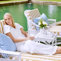 Discount Mrs. Alice White Rattan Outdoor Side Table
