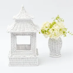 New Mrs. Alice White Rattan Pagoda Lantern