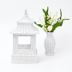 Hot Mrs. Alice White Rattan Pagoda Lantern
