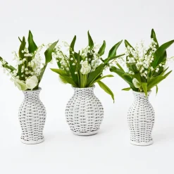 Mrs. Alice White Rattan Vase (Set Of 3)