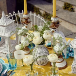 Mrs. Alice White Rattan Vase (Set Of 3)