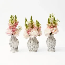 Best Mrs. Alice White Rattan Vase (Set Of 3)