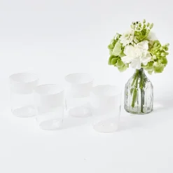 Clearance Mrs. Alice White Ribbon Water & Wine Glassware Set