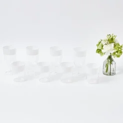 New Mrs. Alice White Ribbon Water & Wine Glassware Set