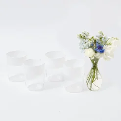 New Mrs. Alice White Ribbon Water Glasses (Set Of 4)