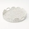Discount Mrs. Alice White Round Scalloped Rattan Tray