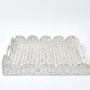 Mrs. Alice White Scalloped Rattan Tray