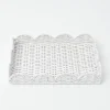Mrs. Alice White Small Scalloped Rattan Tray