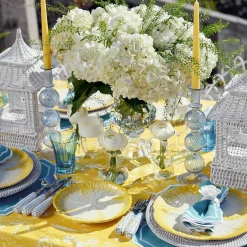 Sale Mrs. Alice Yellow Capri Lettuce Dinner & Starter Plates (Set Of 8)