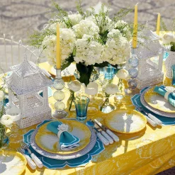 Sale Mrs. Alice Yellow Capri Lettuce Dinner & Starter Plates (Set Of 8)