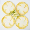 Outlet Mrs. Alice Yellow Capri Lettuce Dinner Plates (Set Of 4)