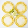 Best Mrs. Alice Yellow Capri Lettuce Dinner & Starter Plates (Set Of 8)