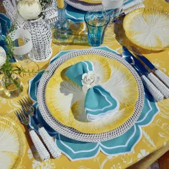 Mrs. Alice Yellow Capri Lettuce Dinner Plates (Set Of 4)