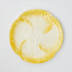Mrs. Alice Yellow Capri Lettuce Dinner Plate