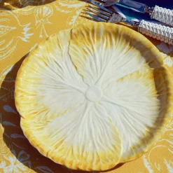 Best Mrs. Alice Yellow Capri Lettuce Dinner & Starter Plates (Set Of 8)