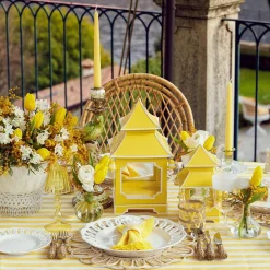 New Mrs. Alice Yellow Pagoda Lantern Set